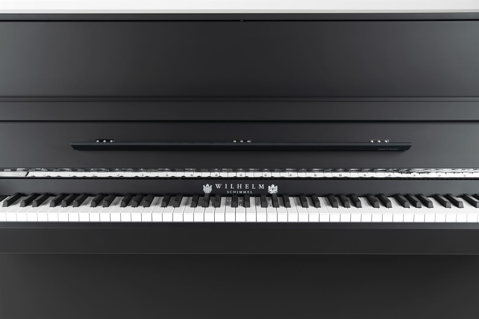 Wilhelm Schimmel W114M-ESM Upright Piano - Ebony Super Matte Satin