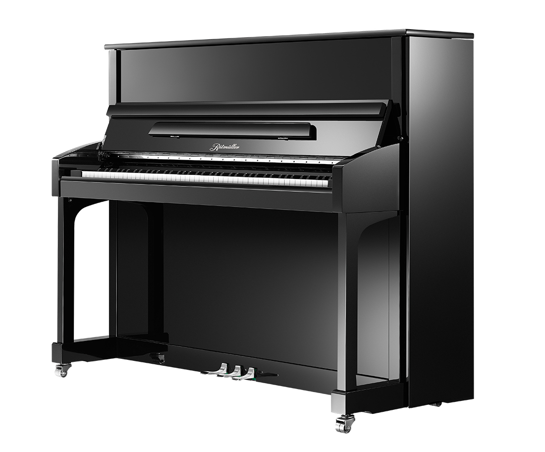 Ritmüller UHX132R-PE Upright Piano - Polished Ebony