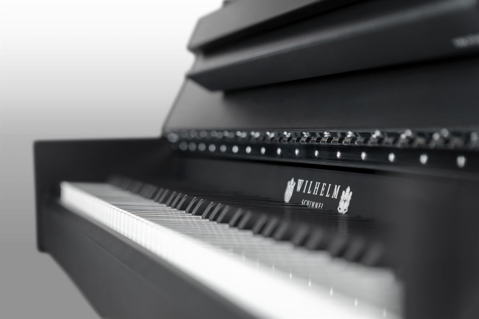 Wilhelm Schimmel W114M-ESM Upright Piano - Ebony Super Matte Satin