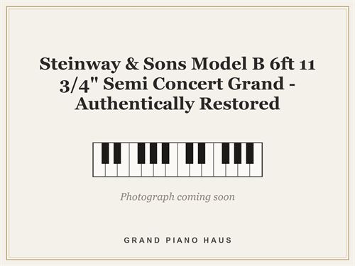Steinway & Sons Model B 6ft 11 3/4" Semi Concert Grand - Authentically Restored