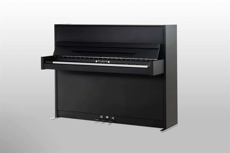 Wilhelm Schimmel W114M-ESM Upright Piano - Ebony Super Matte Satin