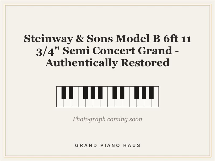 Steinway & Sons Model B 6ft 11 3/4" Semi Concert Grand - Authentically Restored