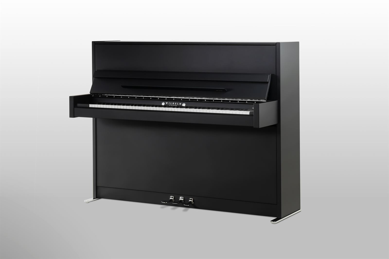 Wilhelm Schimmel W114M-ESM Upright Piano - Ebony Super Matte Satin