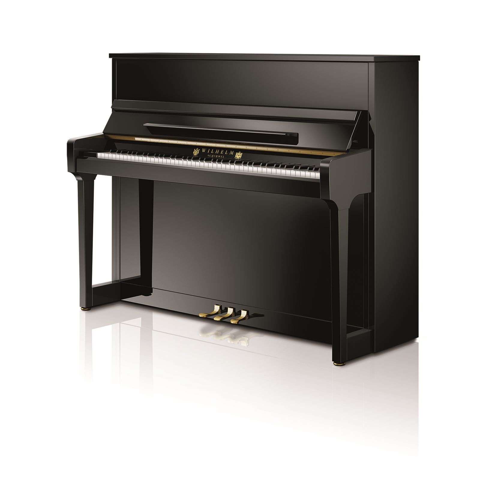 Wilhelm Schimmel W114-TEP Upright Piano - Polished Ebony