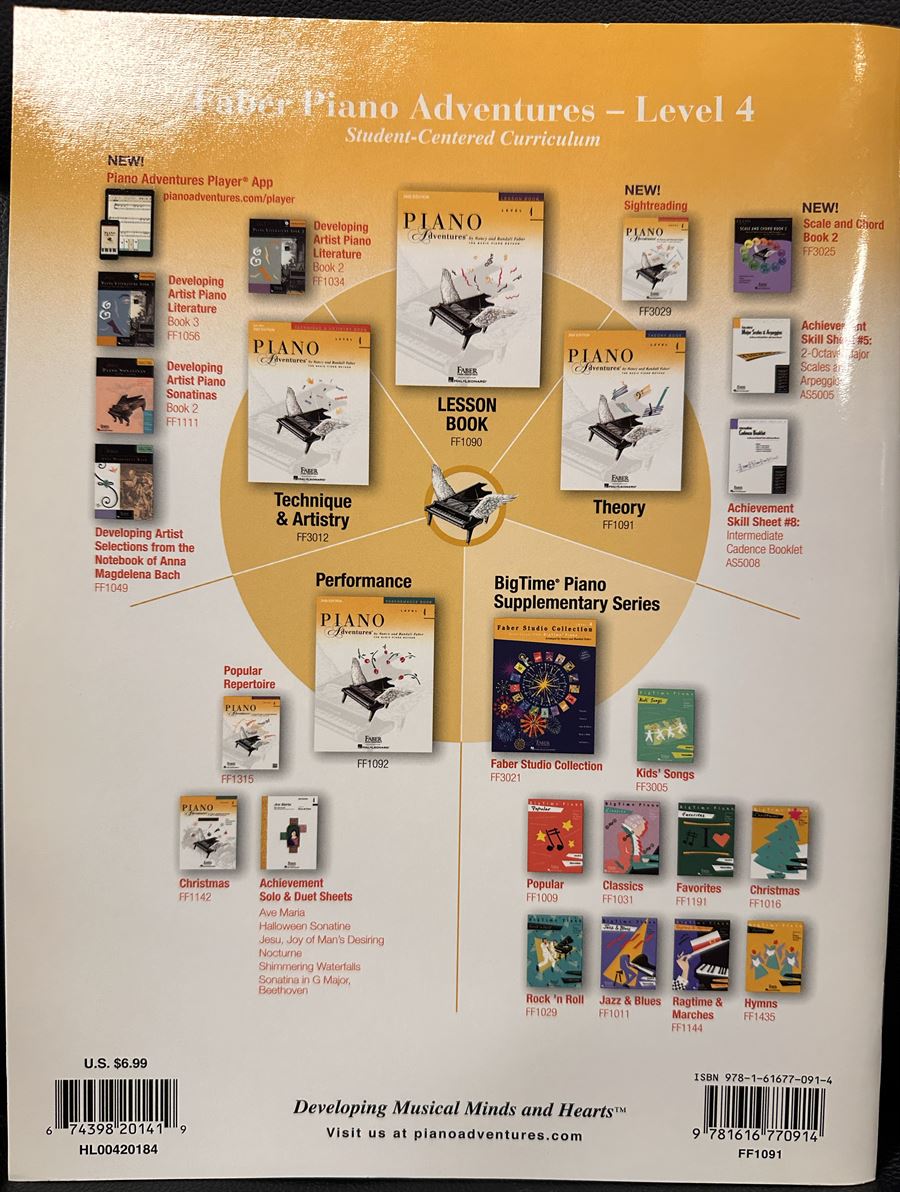 Piano Adventures - Theory Book - Level 4